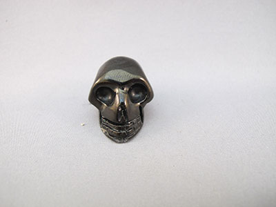 Metallic Jet Crystal Skull